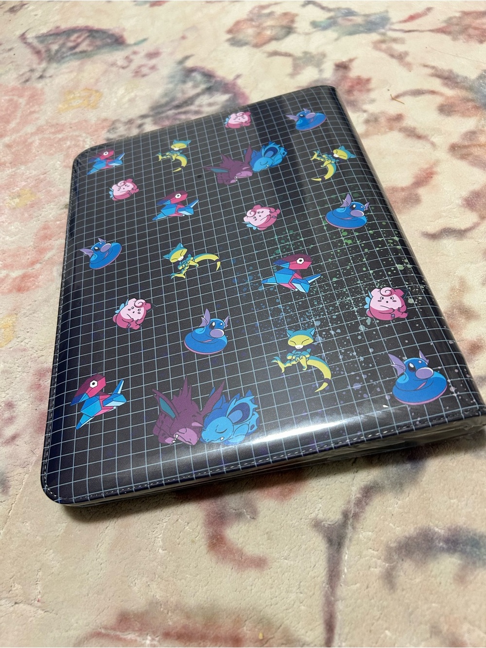BRAND NEW Pokemon Black 9-Pocket Leather Pro-Binder with Zipper